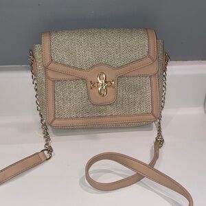 Chic Beige and Tan Crossbody Bag